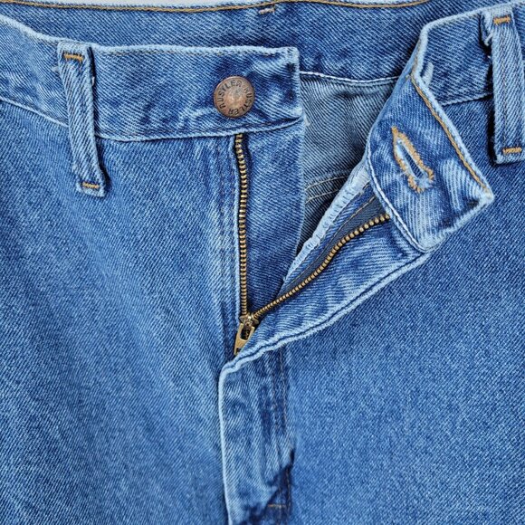 NWT Rustler By Wrangler Blue Heavyweight Denim Straight Leg Jeans Size (44x32) - Picture 12 of 13